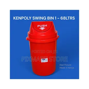 68l Kenpoly Swing Bin – Hands-Free, Sturdy Easy to Clean