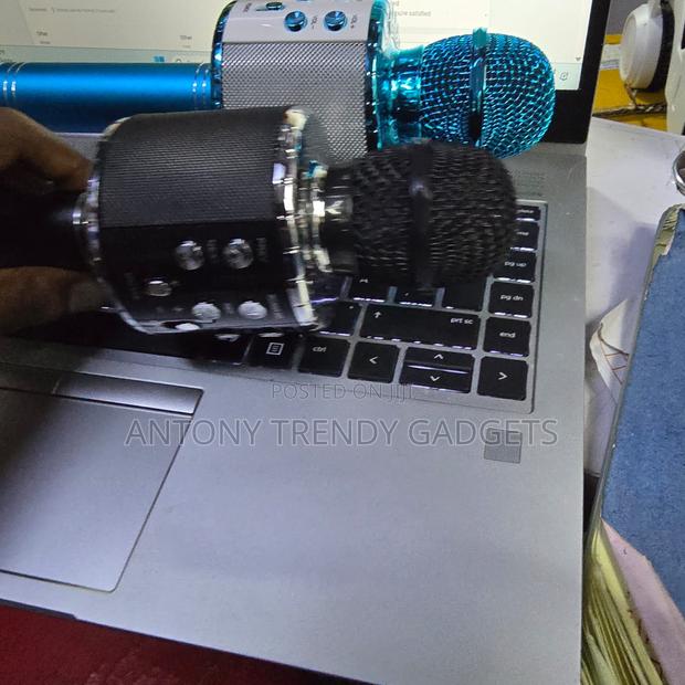Ws-858l Wireless Ktv Mic Speaker With Disco Lights