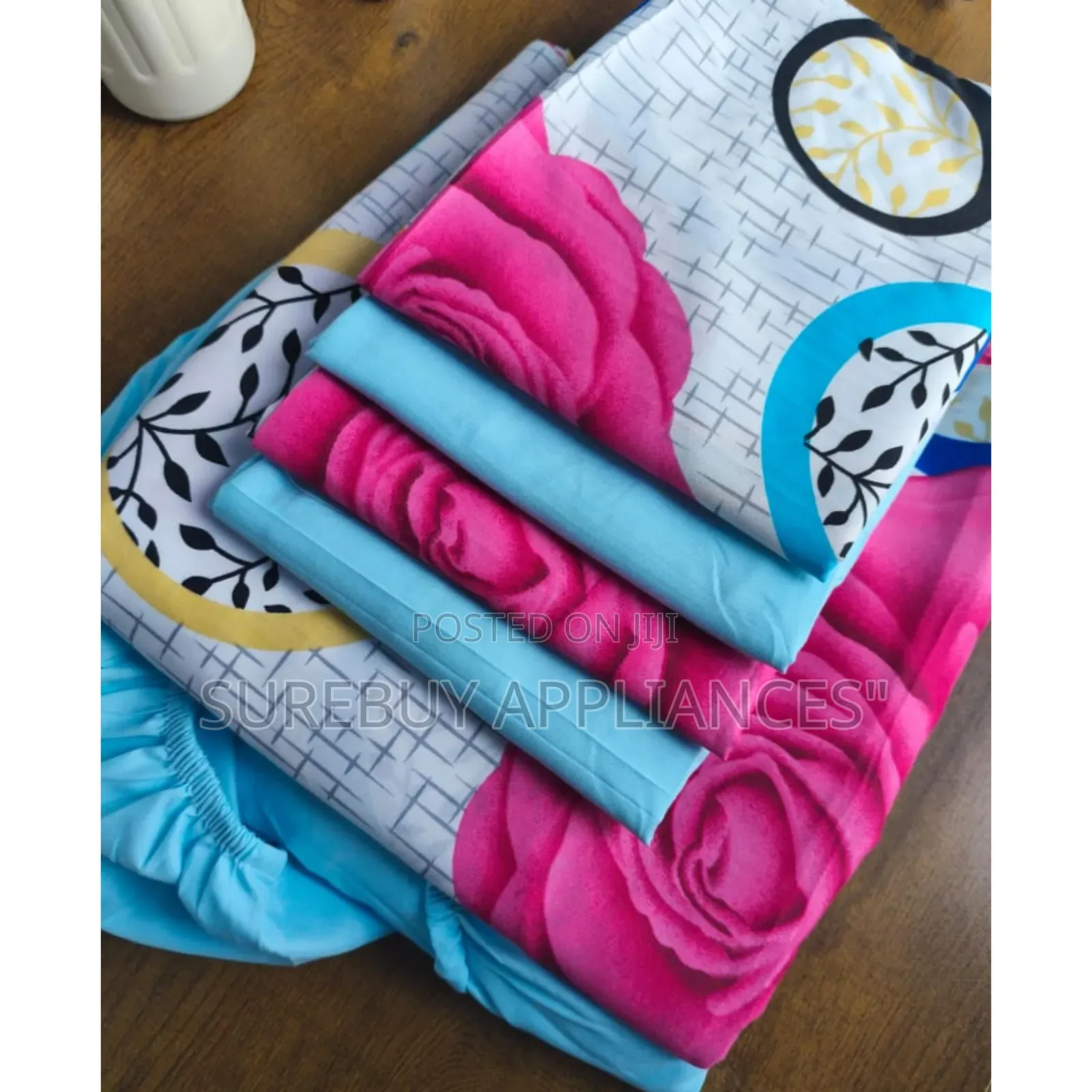 Premium Soft Cotton Fitted Bedsheet With Elastic Edges