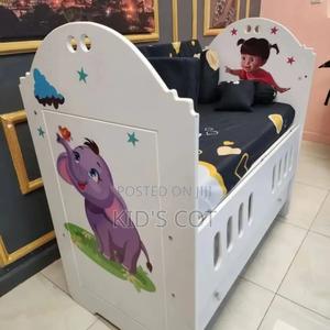 Decorated Baby Cot +Mattress+Bumper Set - main view