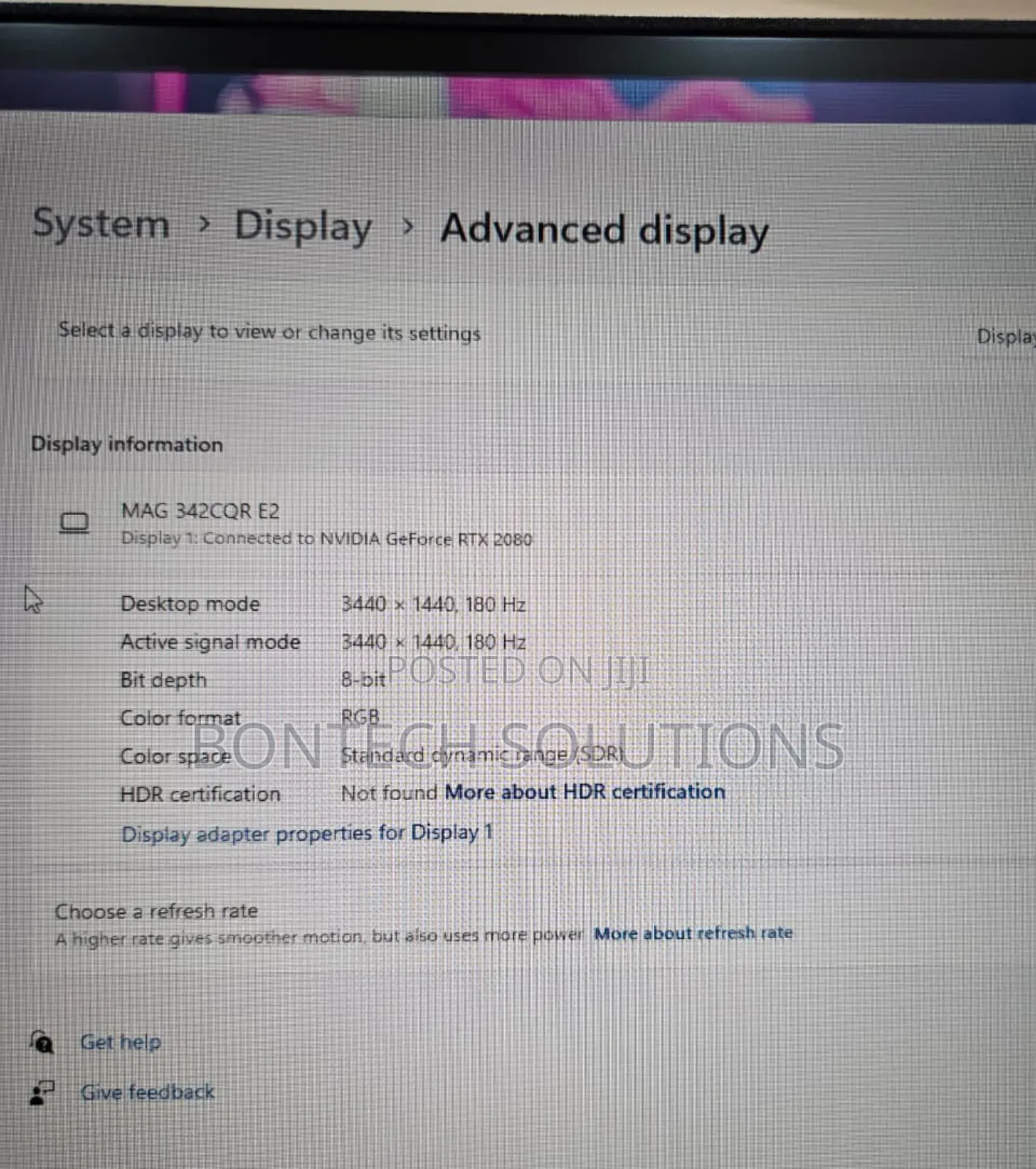 Msi Mag 342cqr E2 34 Inch Gaming Monitor Uwqhd(3440*1440) 180hz