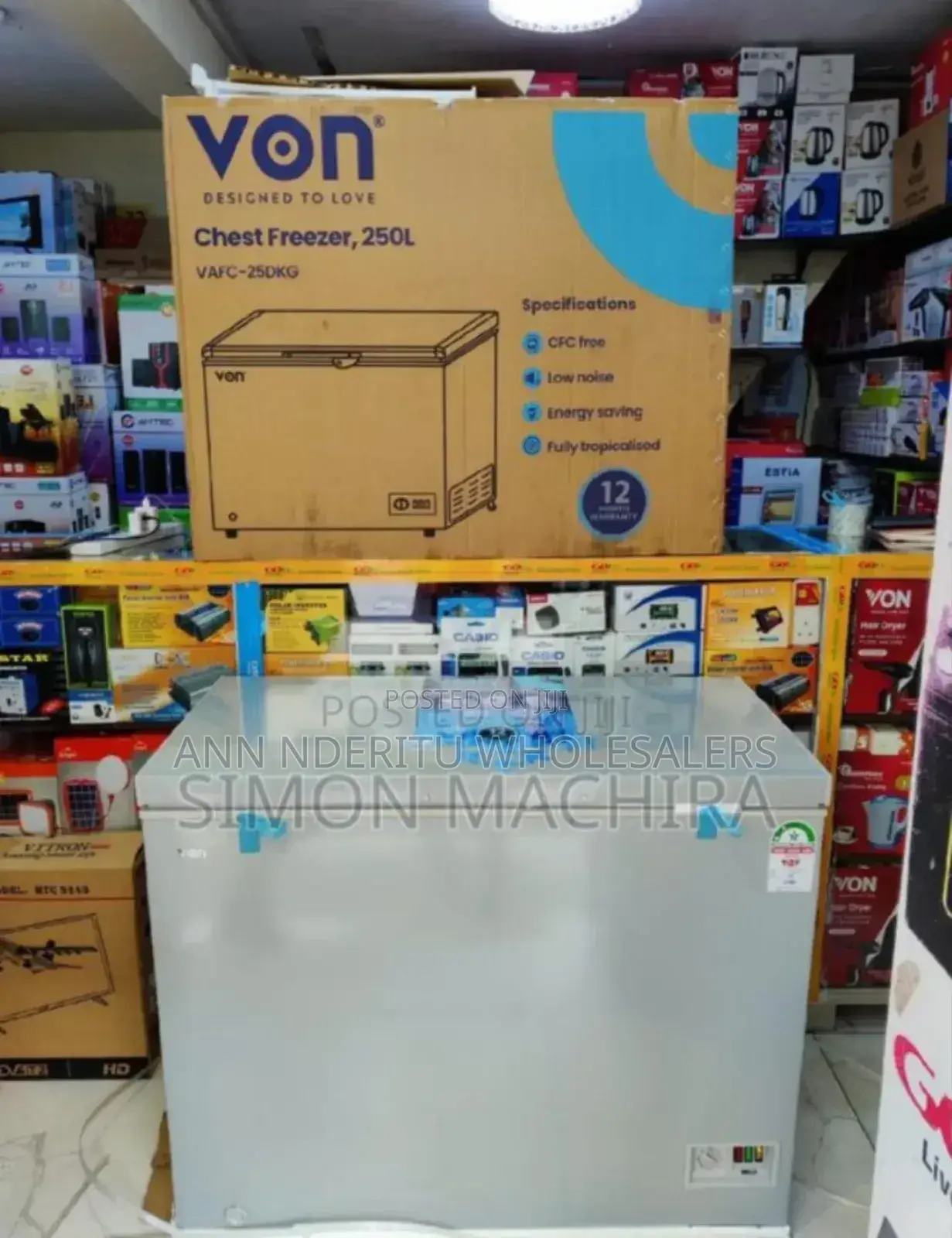 Full Commercial Bigger Von 250l Freezer. Deep Freezer