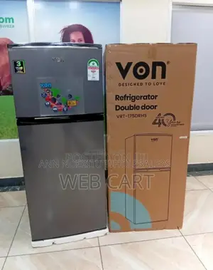 Two Door Fridge. Von 175l Fridges. With Warranty