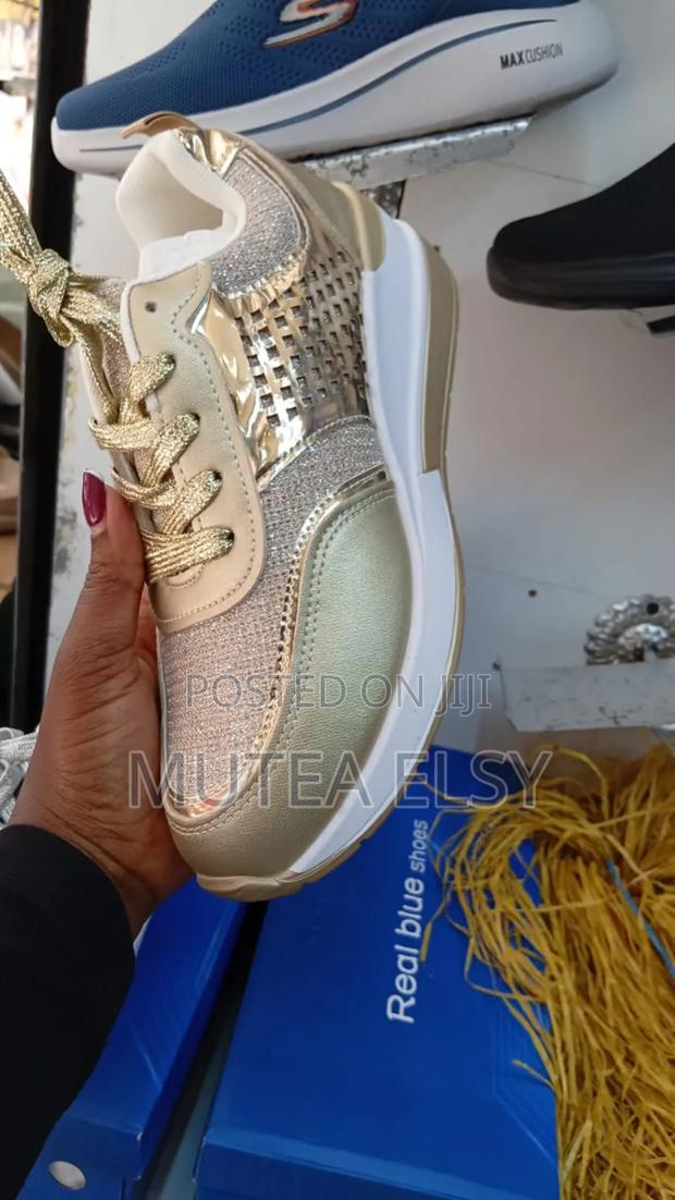 Gold Silver Glitterly Ladies Classy Sneakers