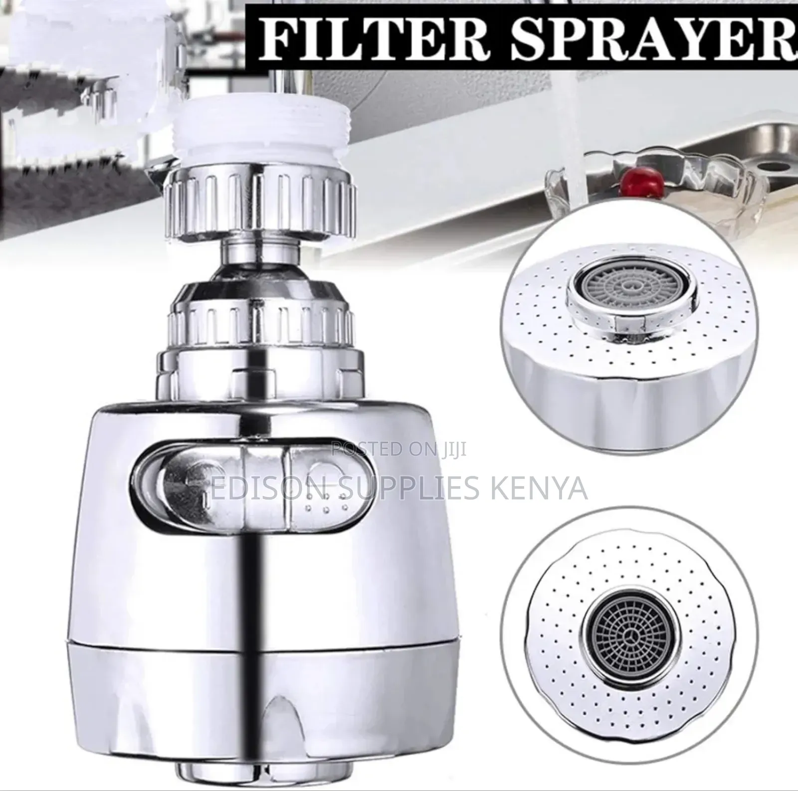 Tap Extender Swivel Kitchen Faucet Extenders Sprayer Head