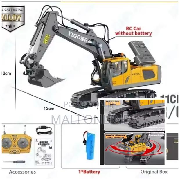 11 Channel Rc Excavator Scale Alloy Remote Control Construction Truck