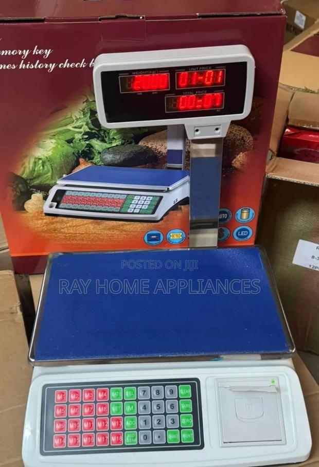 Maximum Weight 50kg 
40 Memory Receipt Scale - main view