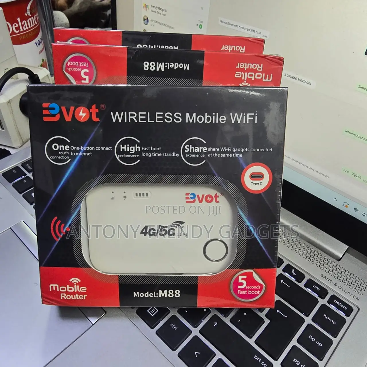 Bvot M88 Portable 4g/5g Mifi Router Type-c