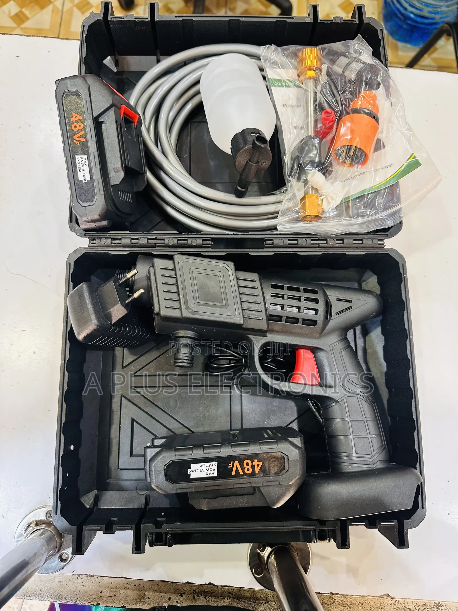 Rechargeable Car Wash Machine (With 2 Batteries) – Fast Efficient