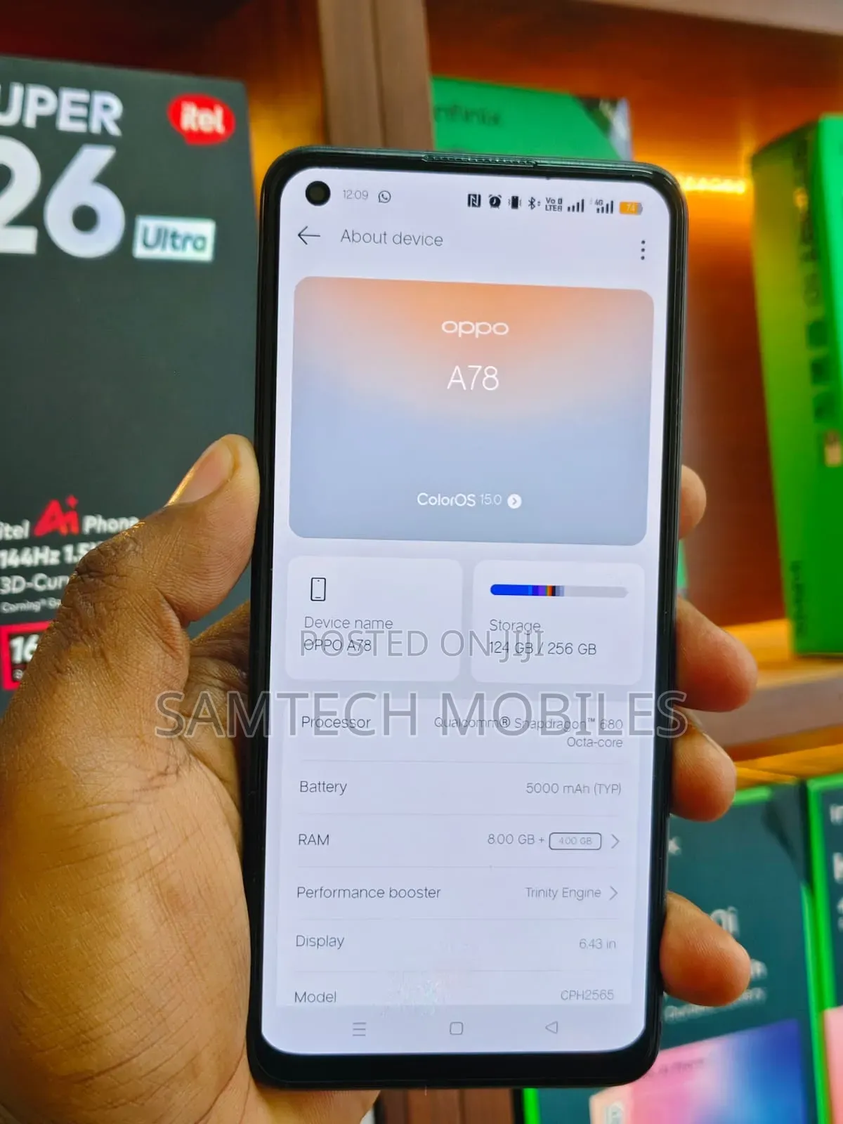 Oppo A78 128 GB Gray