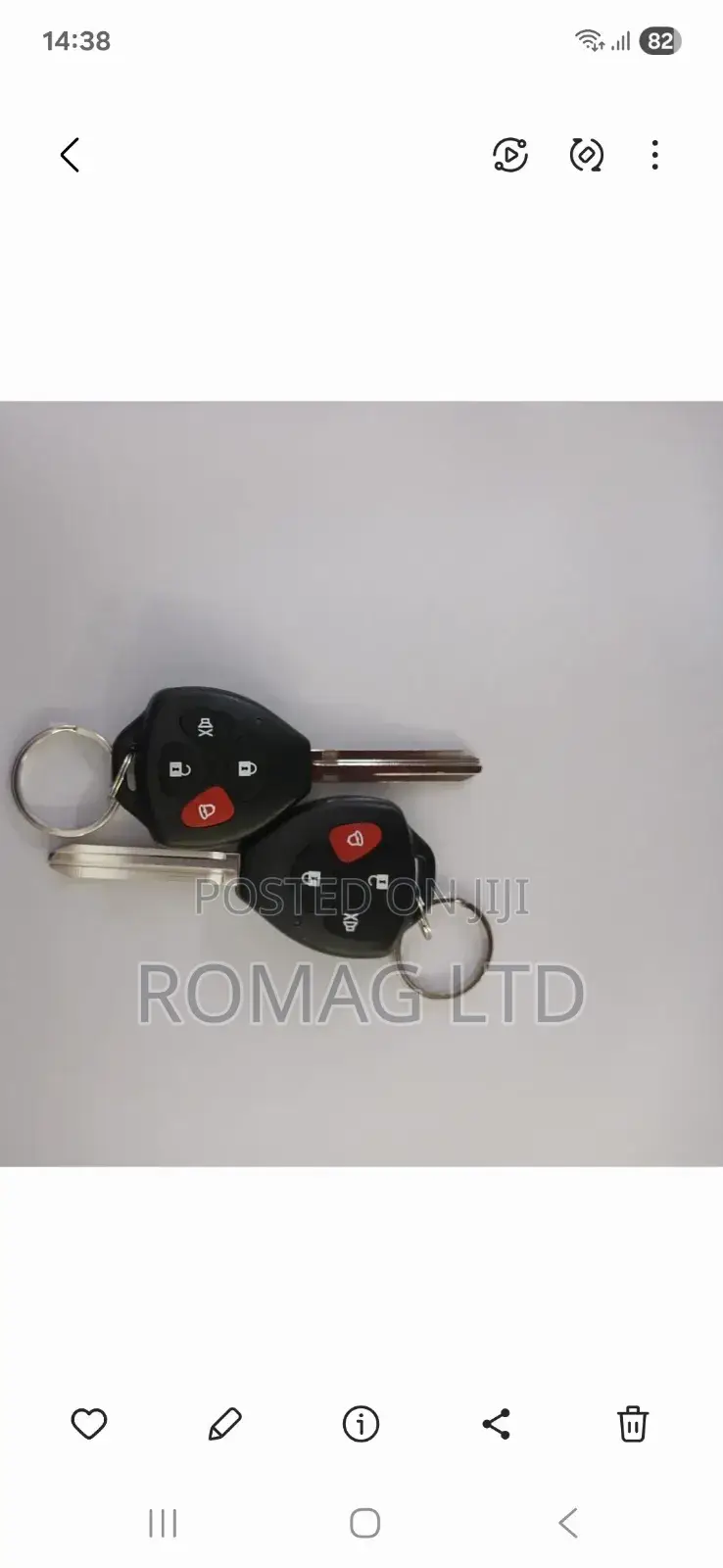 Toyota Remote Car Alarm System