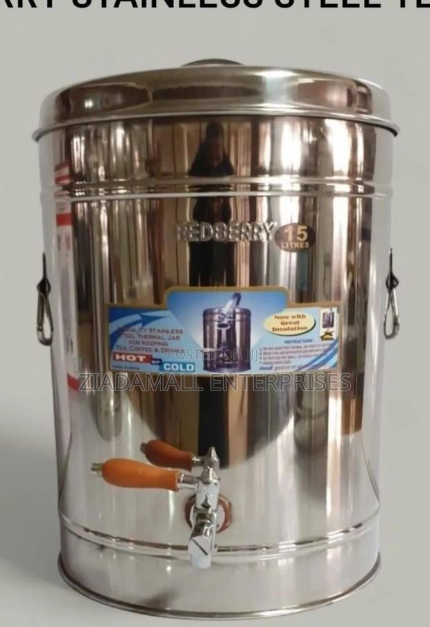 Redberry Stainless Steel Tea Urn – 15l High-Capacity Hot Beverage Serv