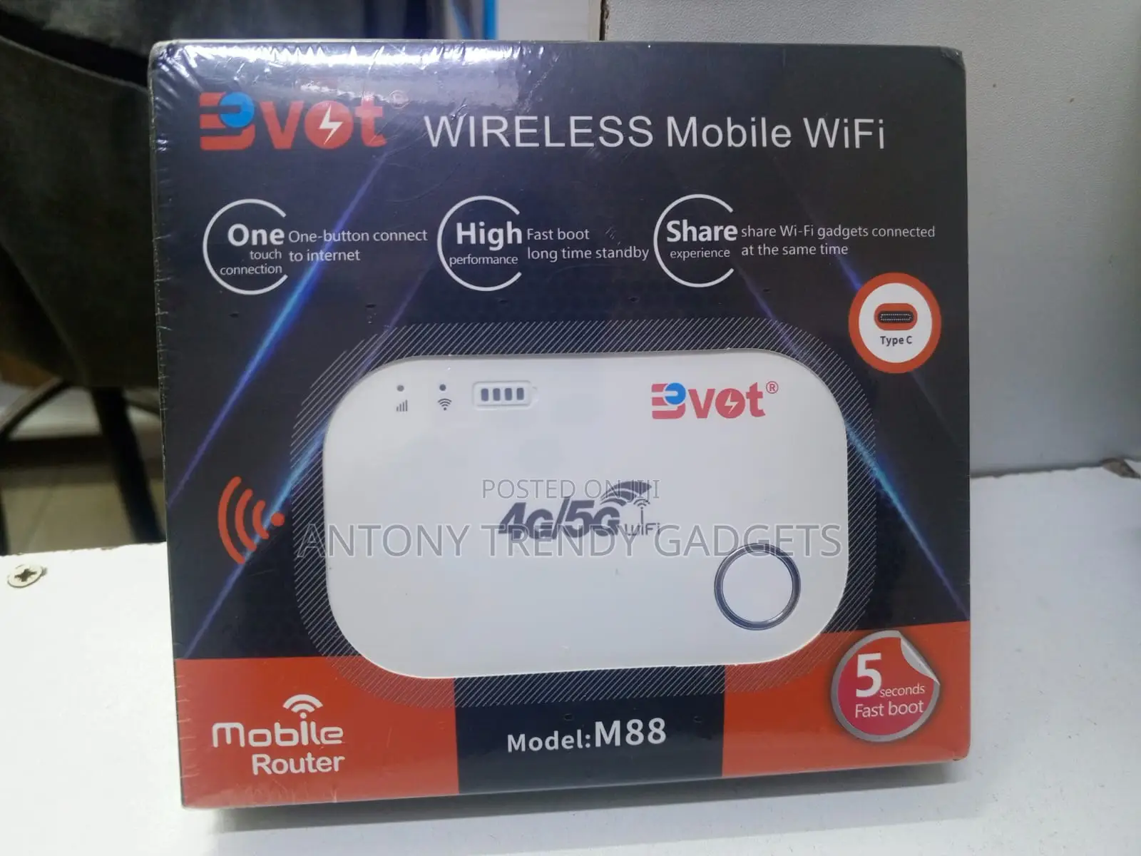 Bvot M88 4g/5g Wireless Mobile Wifi Router, M88 Wireless Mifi Router
