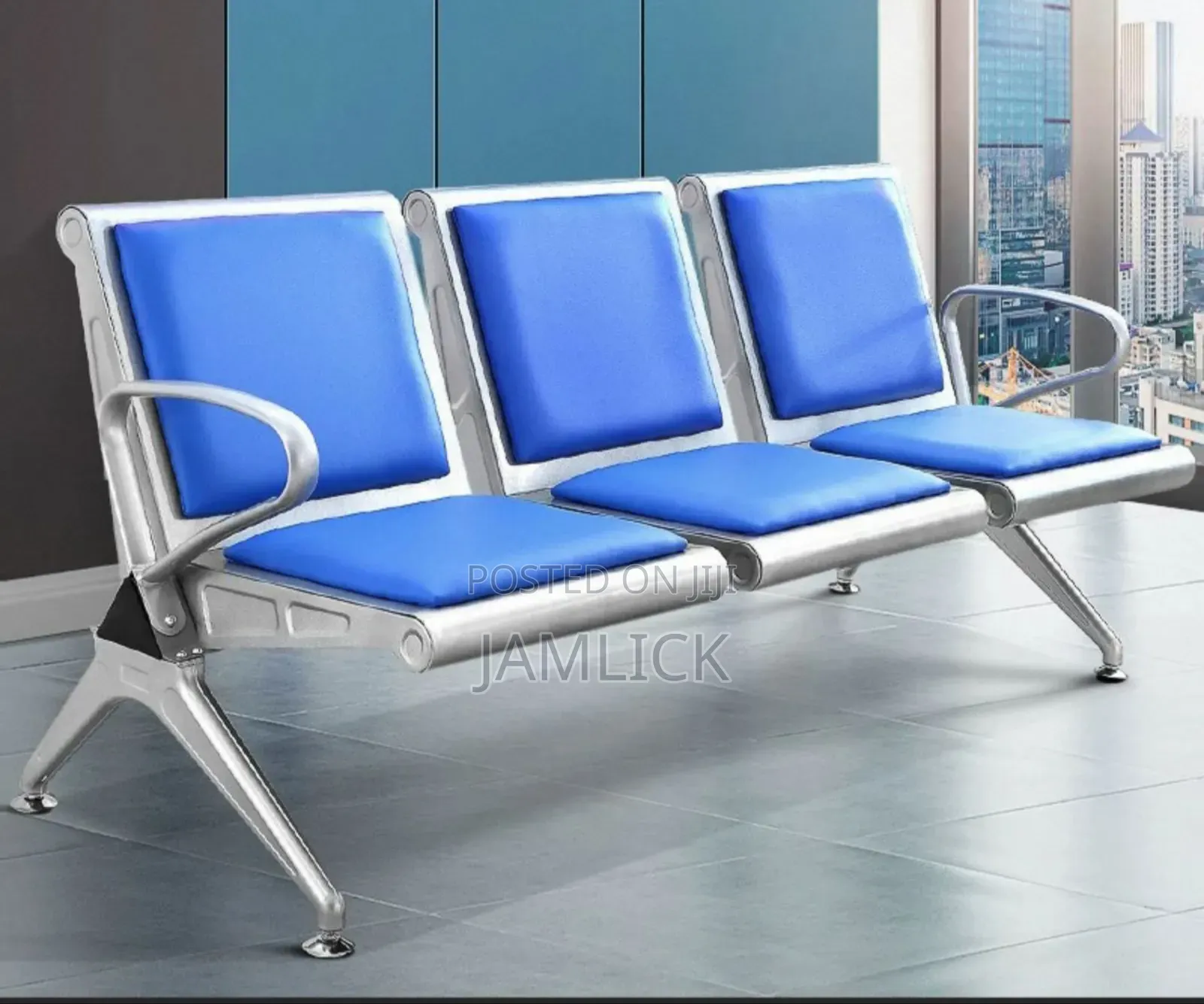 3-Seater Padded Heavy Duty Link Chair –Th