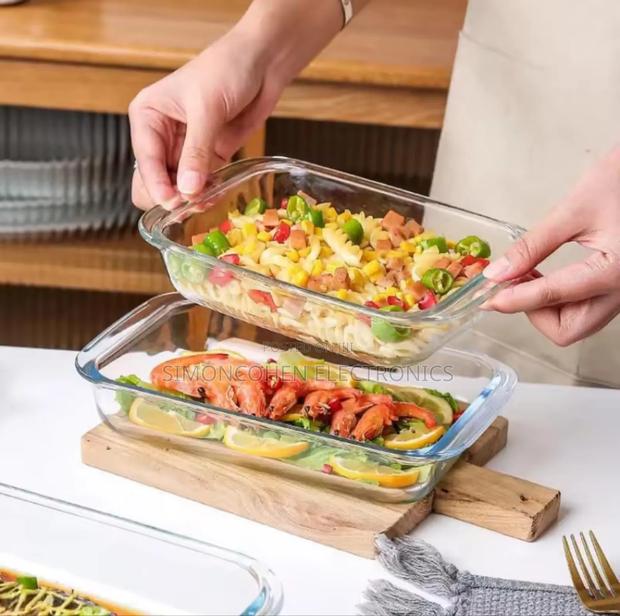 3pcs Baking And Microwaveable Glass Casserole Tins - main view