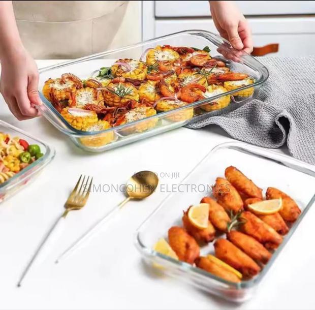 3pcs Baking And Microwaveable Glass Casserole Tins - thumbnail 3