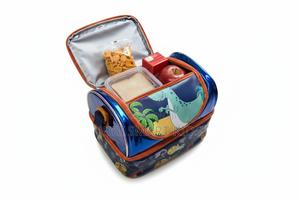 Dinosaur-Themed Lunch Bag for Kids | Durable Spacious Lunch Carrier - main view