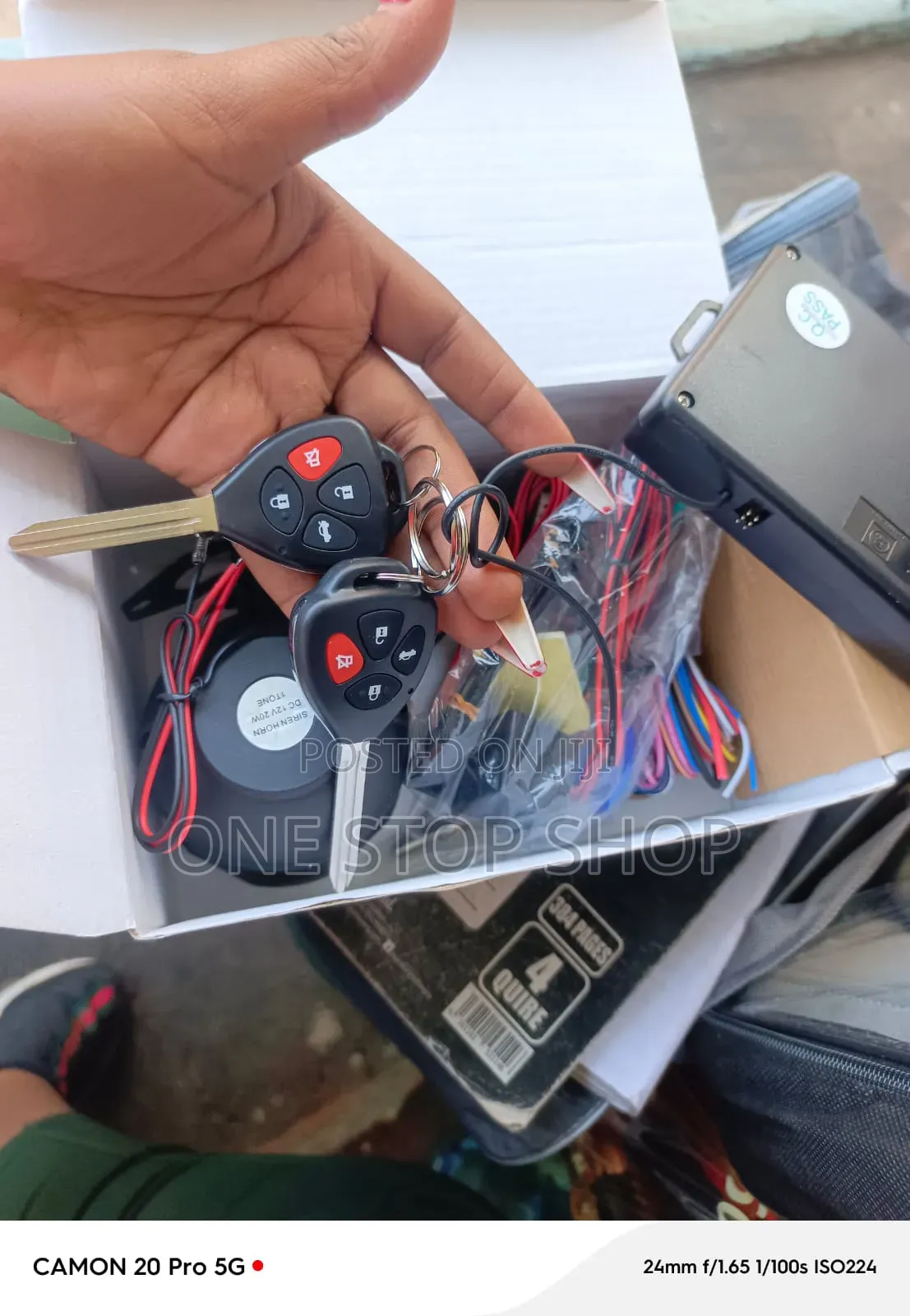 Afritech Alarm System With 2 Flip Key Remotes With Cut Out