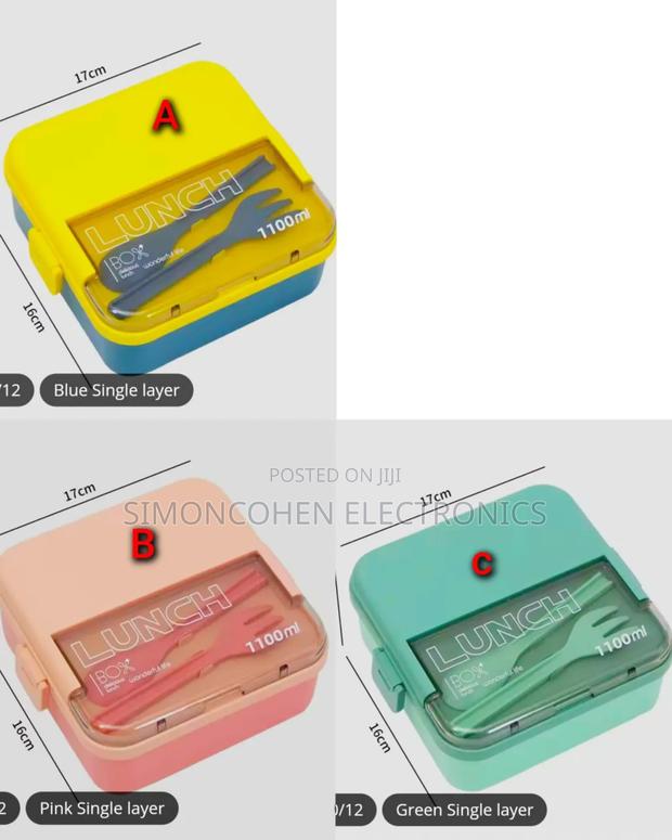 1100ml Lunch Box With Fork And Spoon