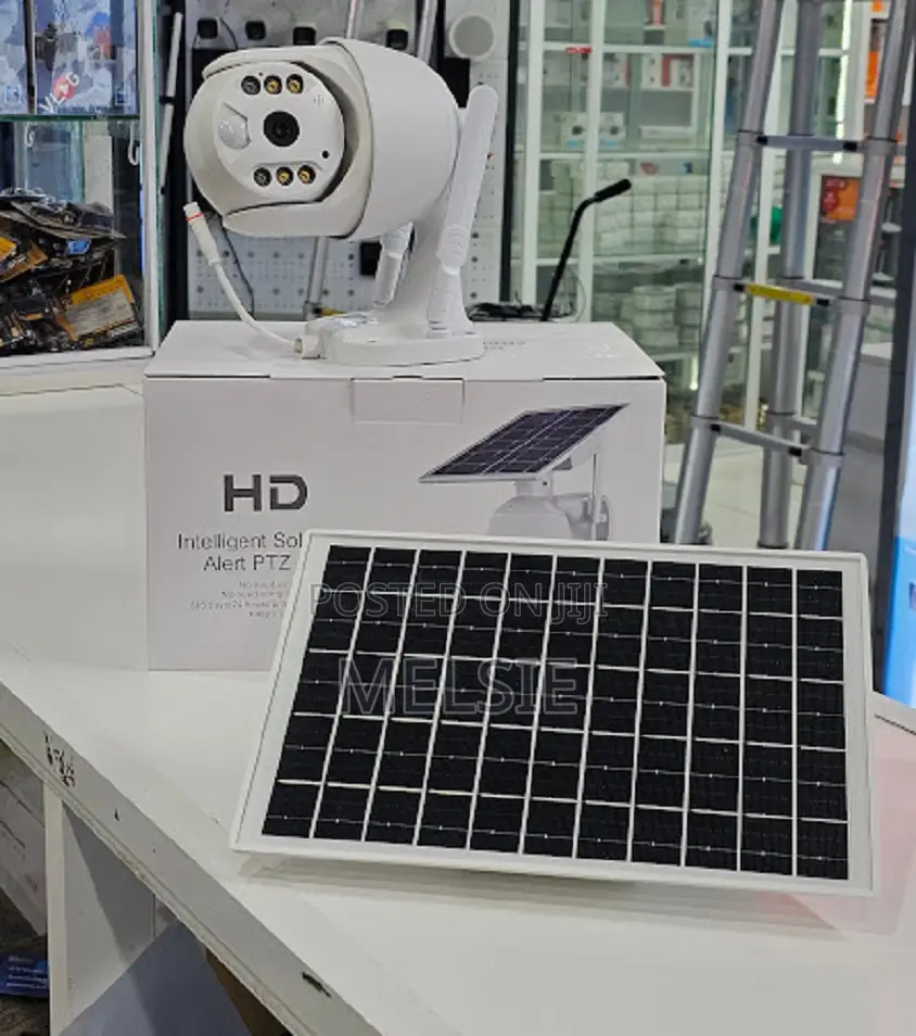 Ubox 4mp Solar-Powered PTZ Camera (Single Lens) Pan-Tilt-Zoom (Ptz) .
