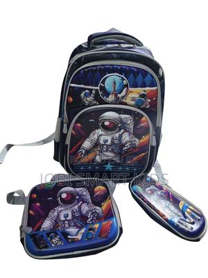 Space-Themed 3-Piece School Bag Set for Kids | Waterproof Backpa