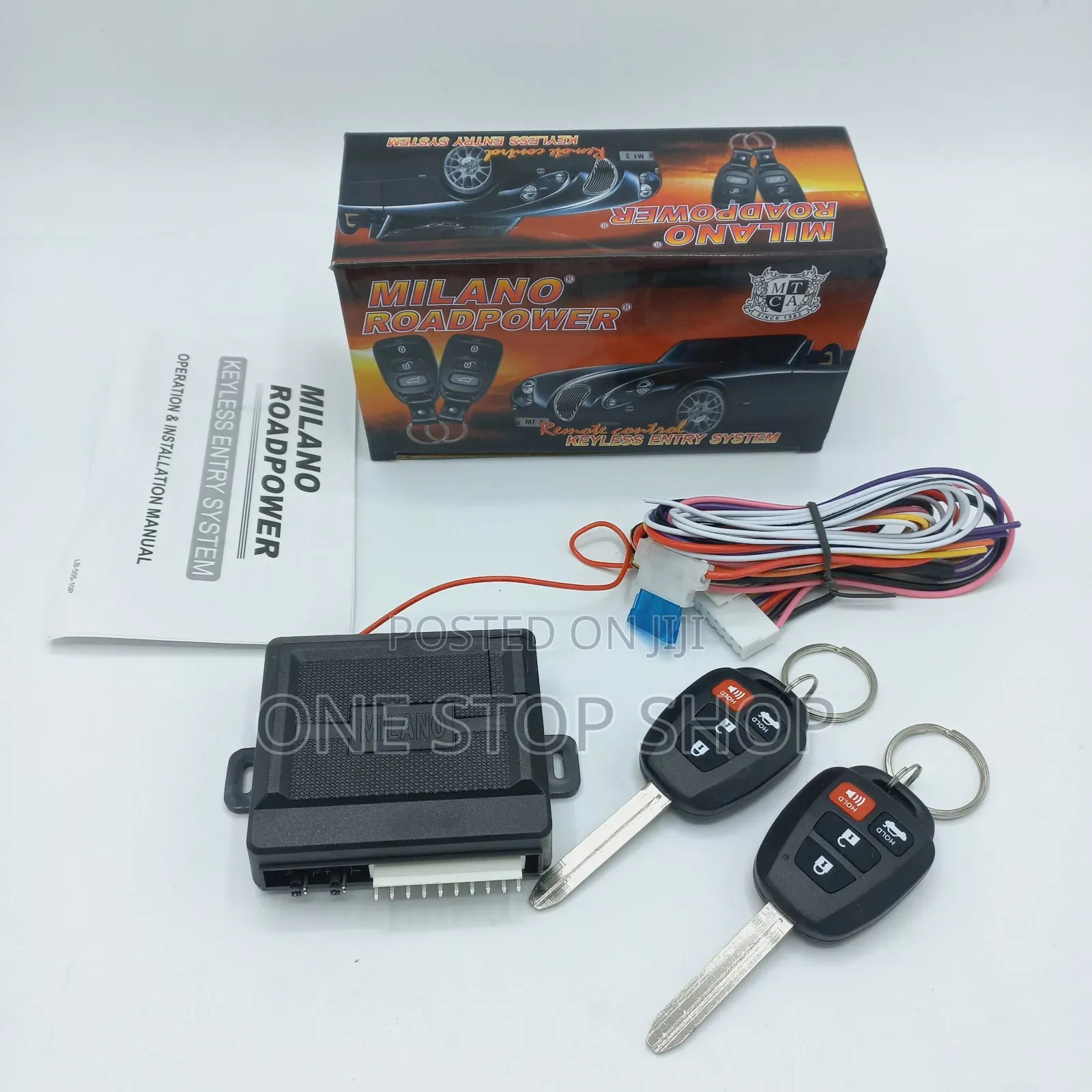 Cut Out Car Alarm With Flip Out Style Remote Keys