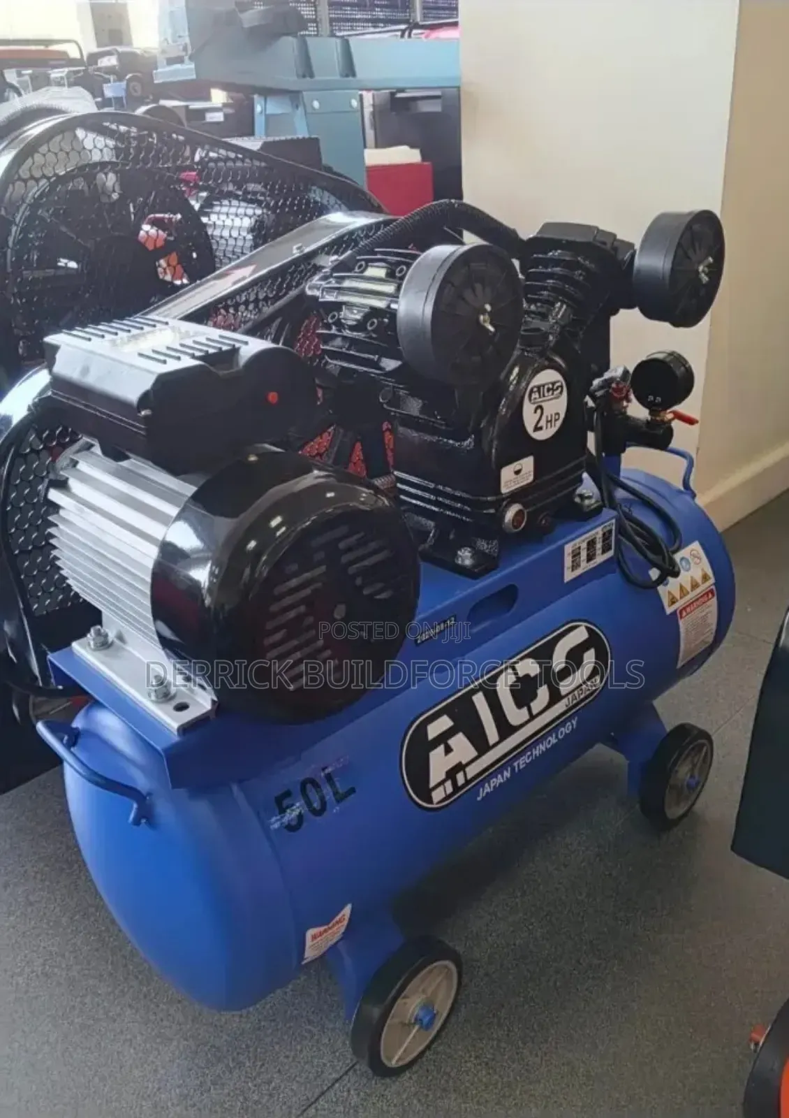 Electric Powered Double Piston 50l Compressor