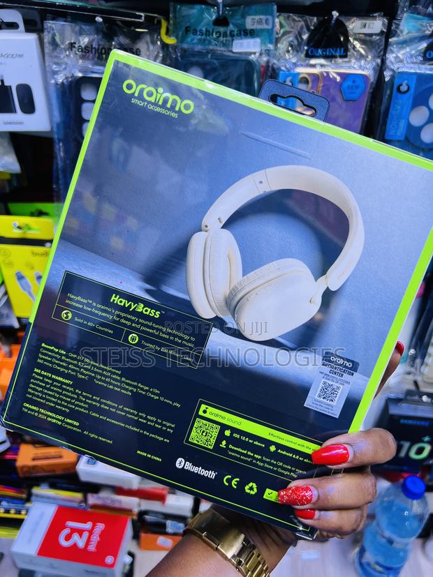 Oraimo White Wireless Headphones - thumbnail 7