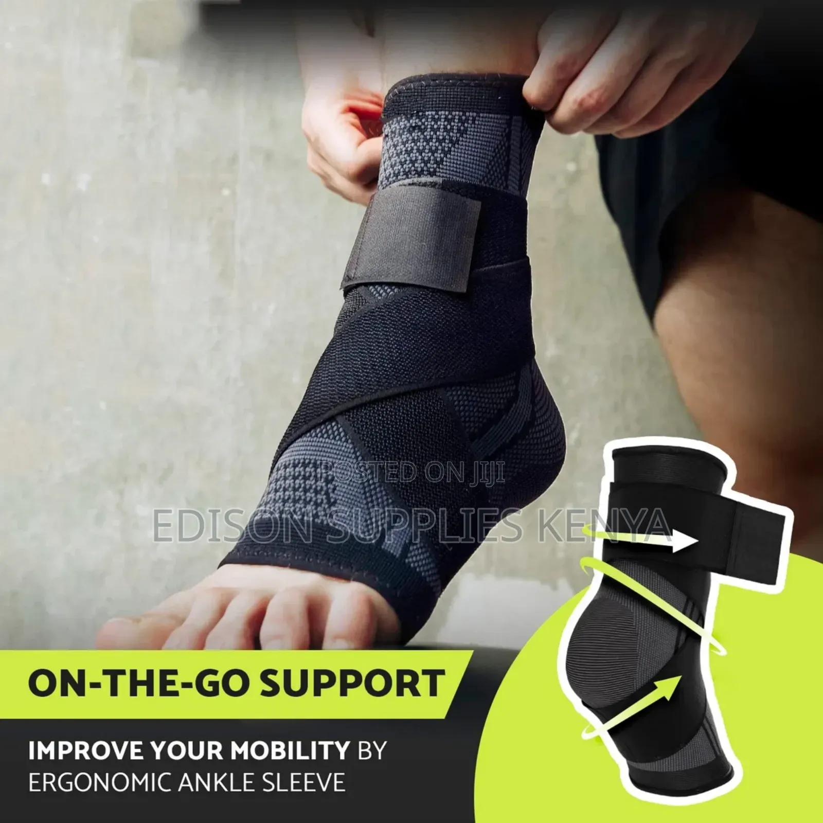 Ankle Brace, Compression Sleeve, Sports Ankle Brace, Pain Relief Wrap