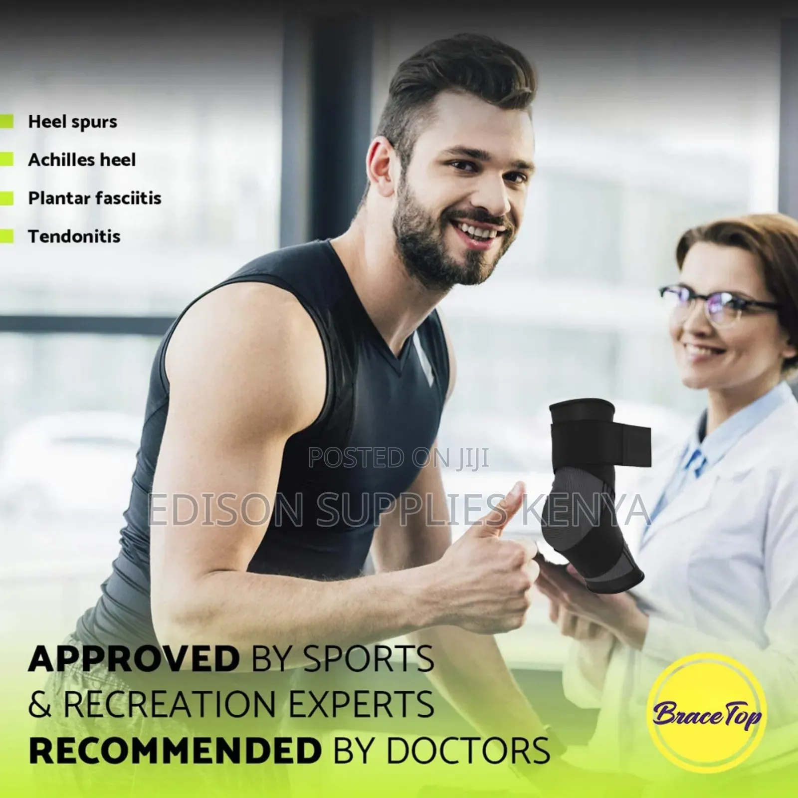 Ankle Brace, Compression Sleeve, Sports Ankle Brace, Pain Relief Wrap