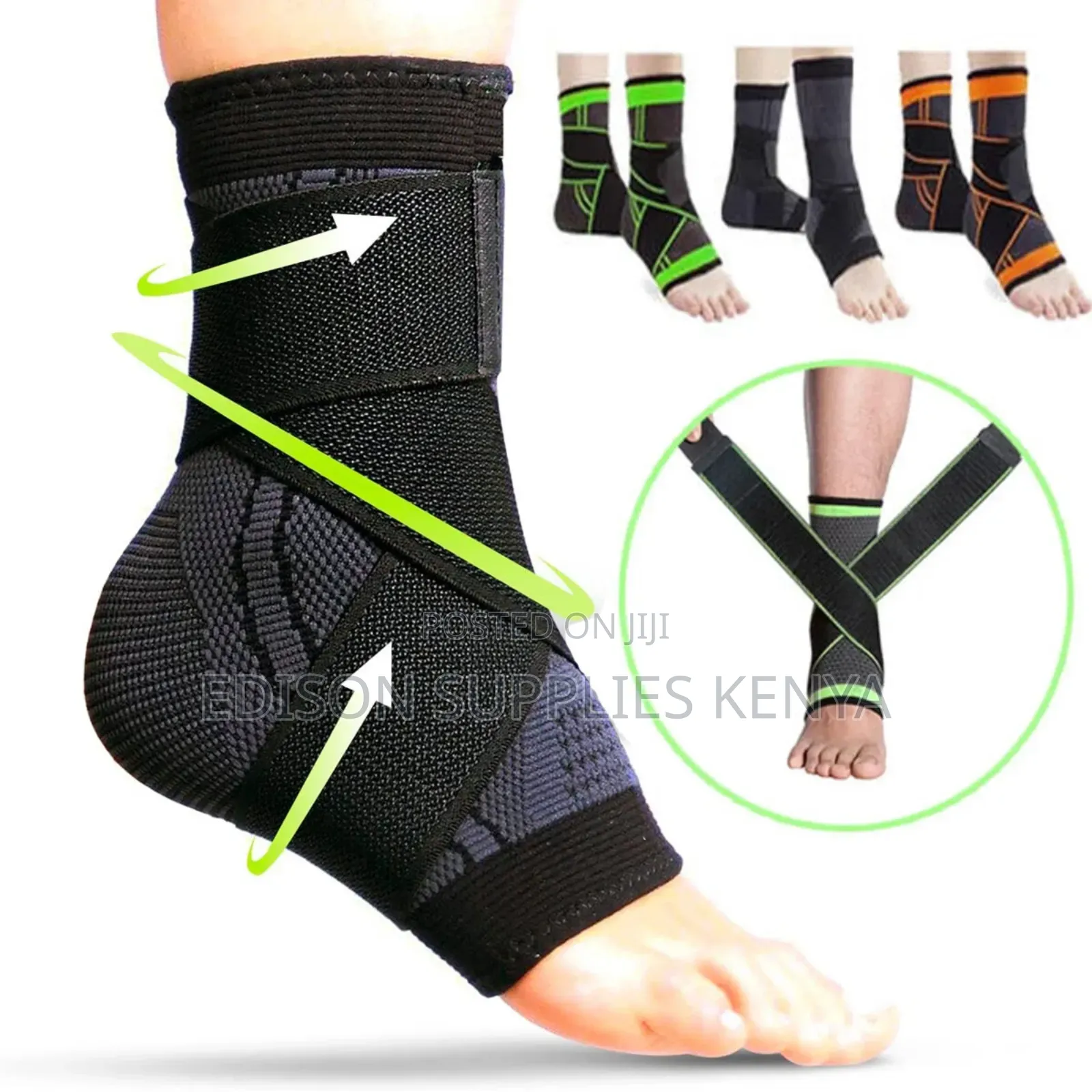 Ankle Brace, Compression Sleeve, Sports Ankle Brace, Pain Relief Wrap