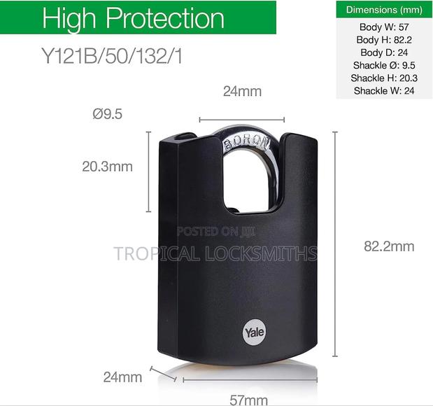 Yale Boron Padlock (57mm) - thumbnail 2
