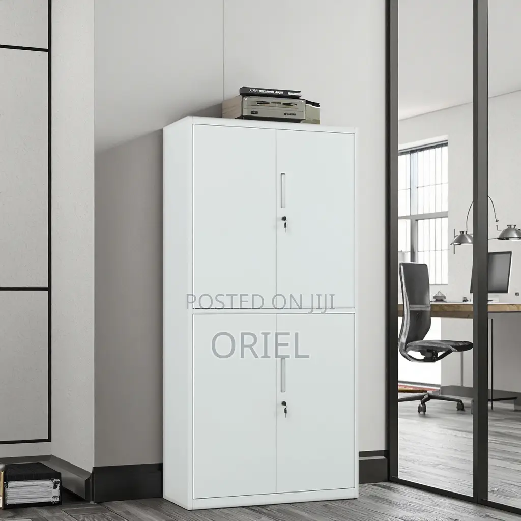 Office Cabinet : 4-Door Steel Office Modern Cabinet