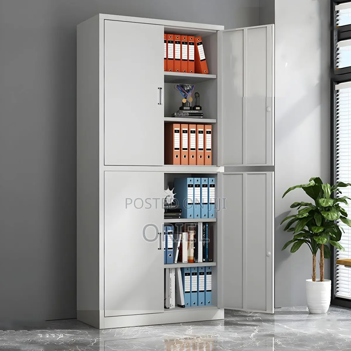 Office Cabinet : 4-Door Steel Office Modern Cabinet