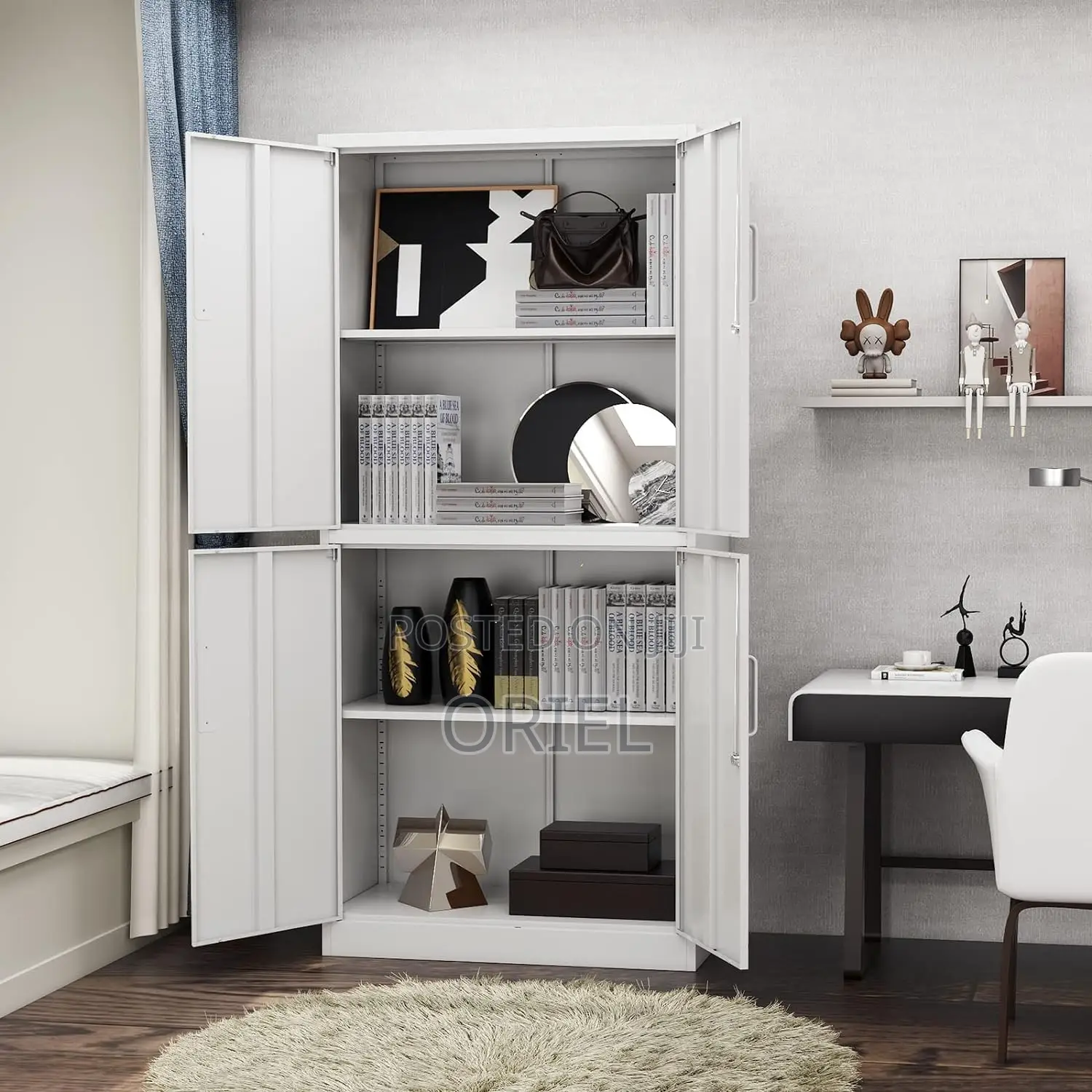 Office Cabinet : 4-Door Steel Office Modern Cabinet
