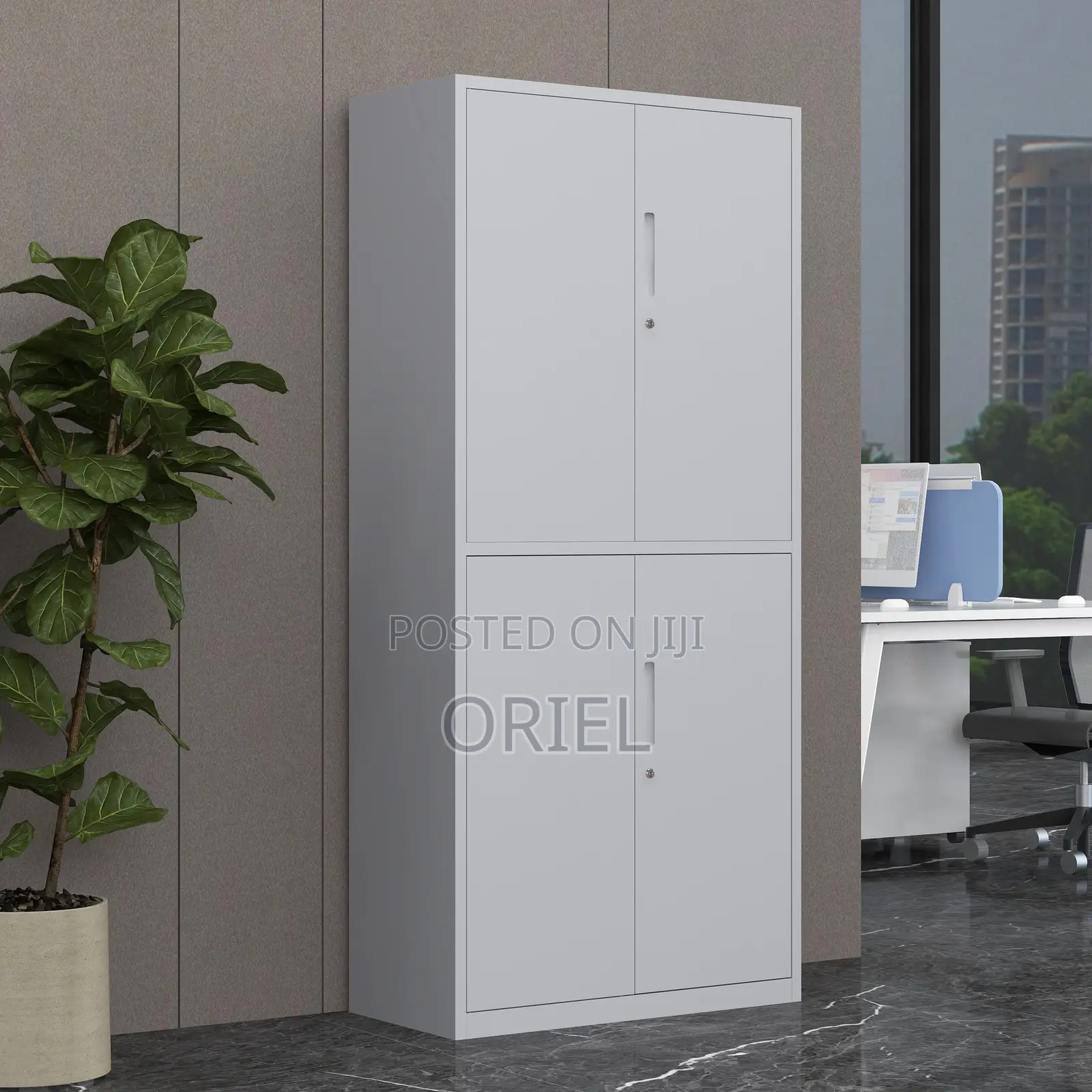Office Cabinet : 4-Door Steel Office Modern Cabinet