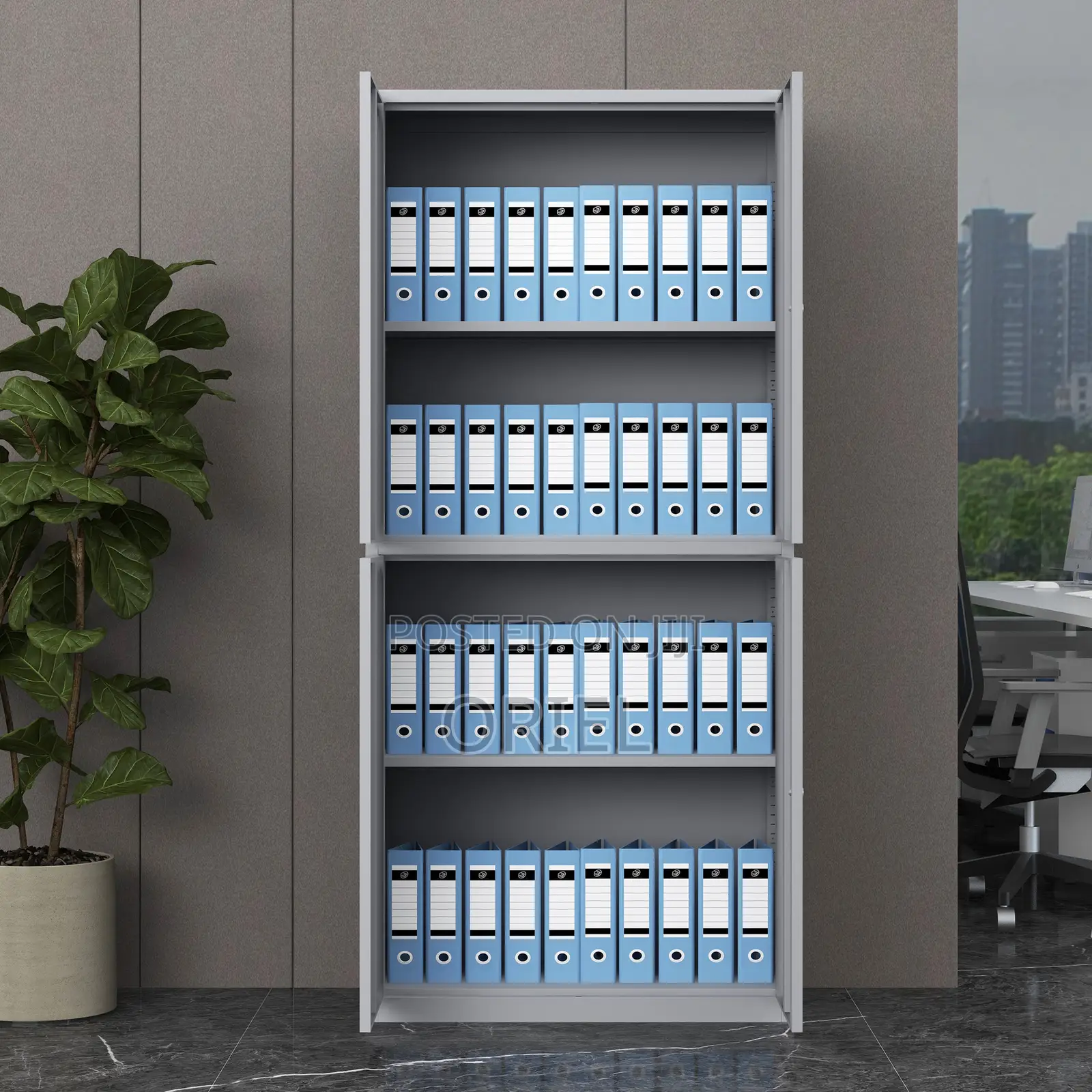 Office Cabinet : 4-Door Steel Office Modern Cabinet