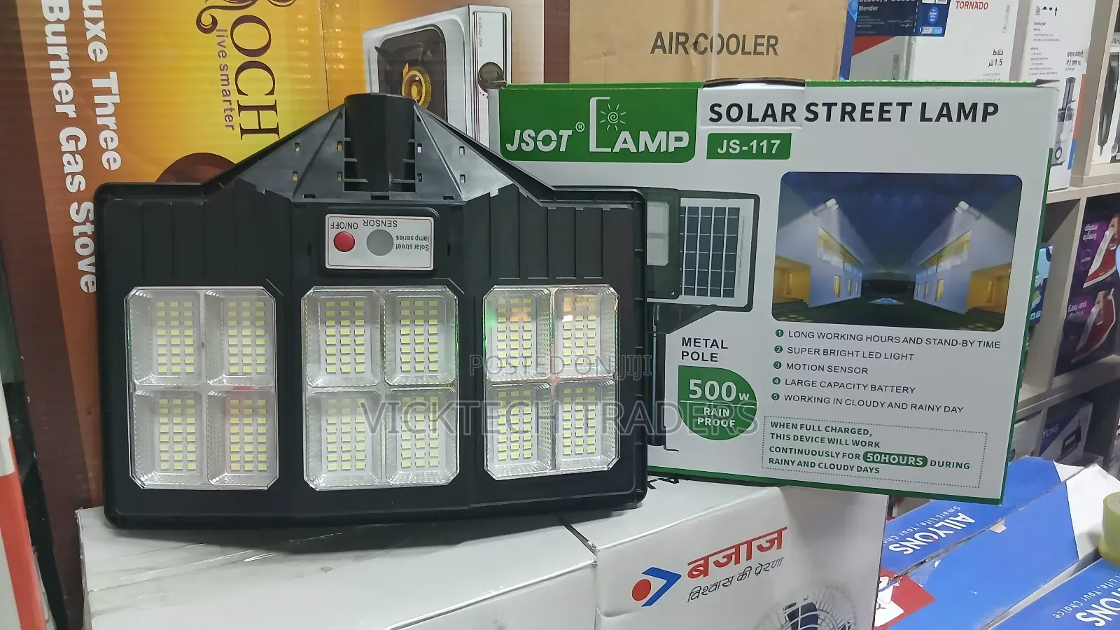 Solar 500w Solar Street Light Lamp With Motion Sensor and Rain Proof