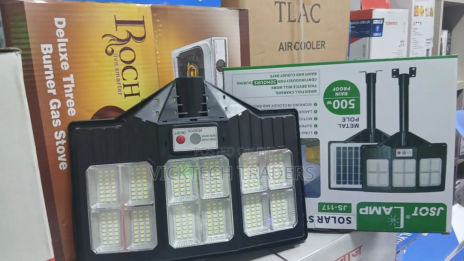 Solar 500w Solar Street Light Lamp With Motion Sensor and Rain Proof
