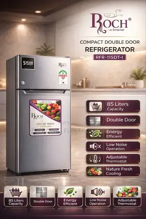 90 Litres Roch Double Door RFR-115 Dt-1 Refrigerator at 18500