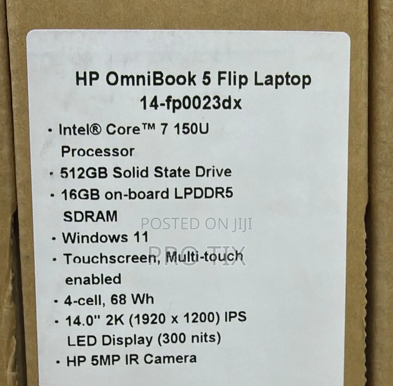 New Laptop HP OmniBook 5 Flip 16GB Intel Core i7 SSD 512GB