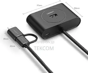 Ugreen Usb 3.0 Hub With Usb-c Port 1m (Black)