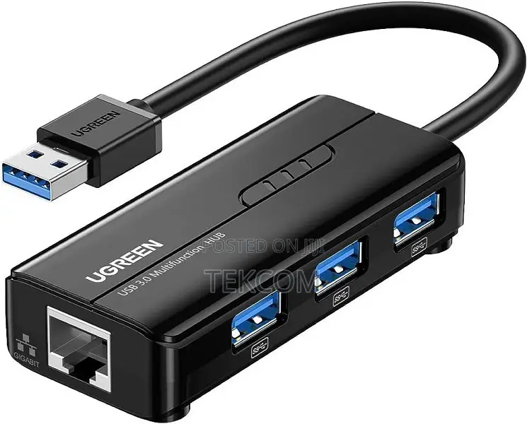 Ugreen Usb3.0 To 3×Usb3.0 +Rj45 (1000m) Ethernet Adapter Type-c