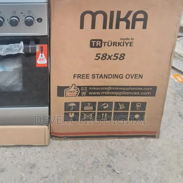 Silver Mika Standing Cooker 58 X 58 3 Gas + 1electric Hotplate