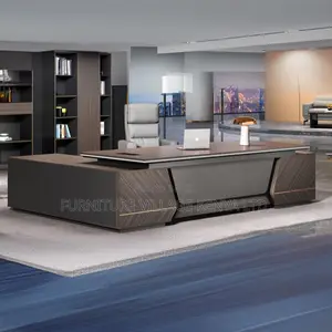 Modern L-shaped Executive Office Desk - 2400mm