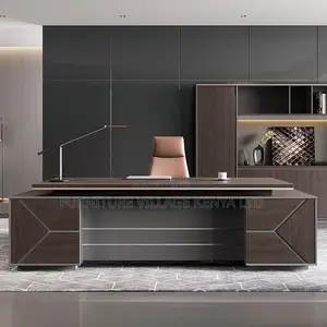 Modern L-shaped Executive Office Desk - 2400mm