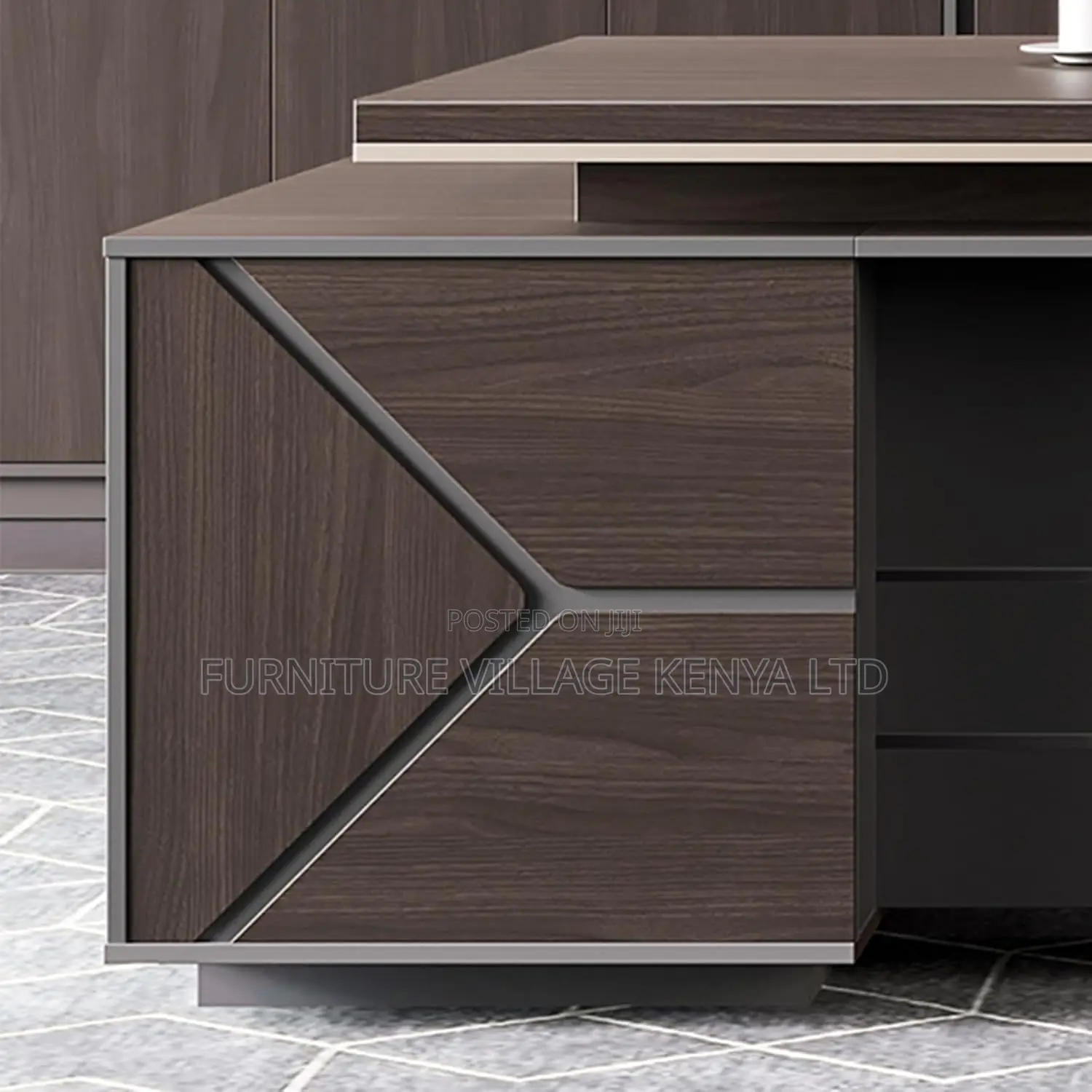 Modern L-shaped Executive Office Desk - 2400mm
