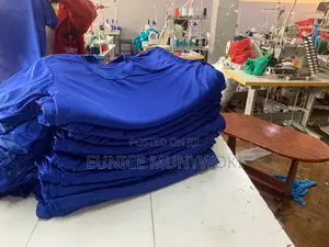 Royal Blue Polyester Tshirts Plain