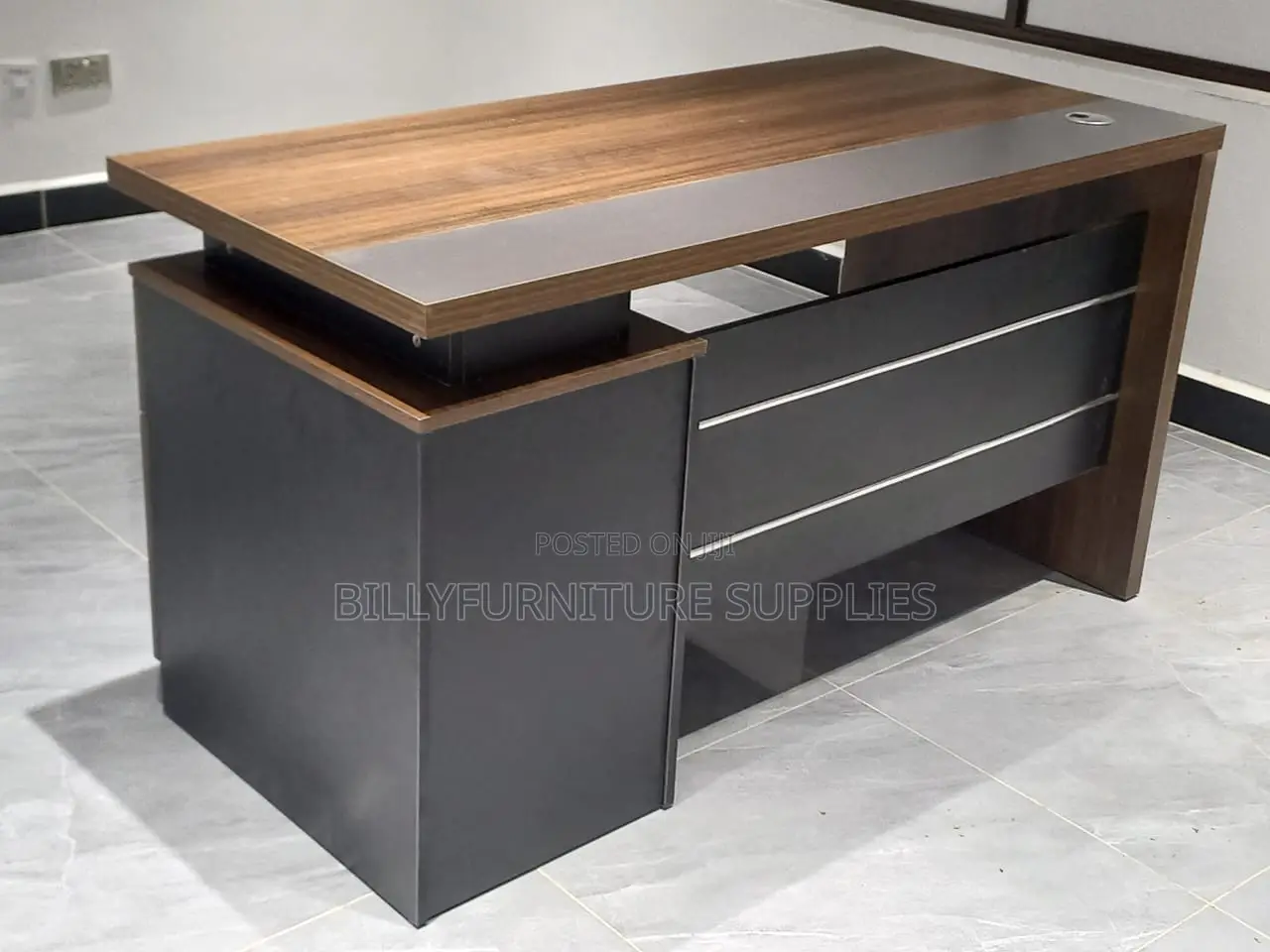 Wooden Executive Desk With Storage