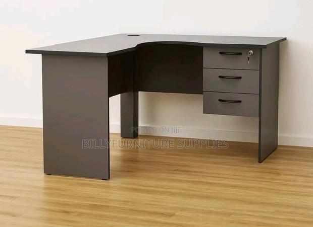Grey L Shaped Office Desk